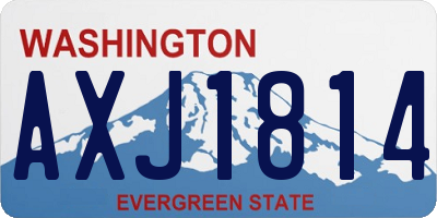 WA license plate AXJ1814