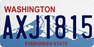 WA license plate AXJ1815