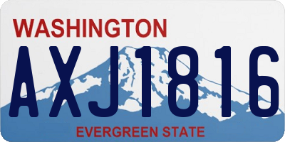 WA license plate AXJ1816
