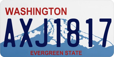 WA license plate AXJ1817