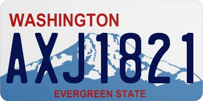 WA license plate AXJ1821