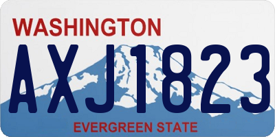 WA license plate AXJ1823