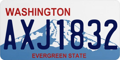 WA license plate AXJ1832