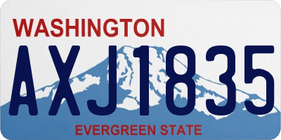 WA license plate AXJ1835