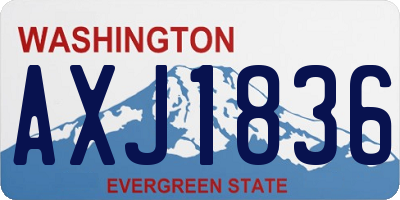 WA license plate AXJ1836