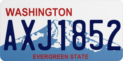 WA license plate AXJ1852