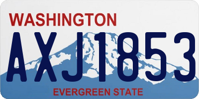 WA license plate AXJ1853