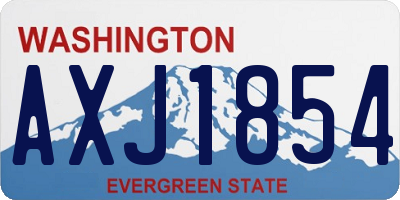 WA license plate AXJ1854