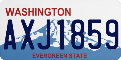 WA license plate AXJ1859