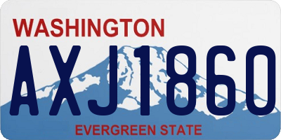 WA license plate AXJ1860