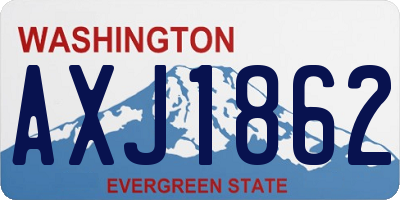 WA license plate AXJ1862