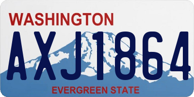 WA license plate AXJ1864