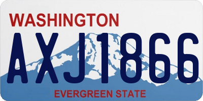WA license plate AXJ1866