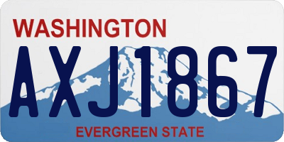 WA license plate AXJ1867