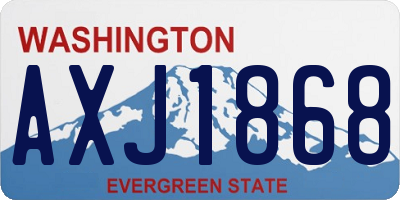 WA license plate AXJ1868