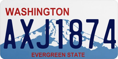 WA license plate AXJ1874