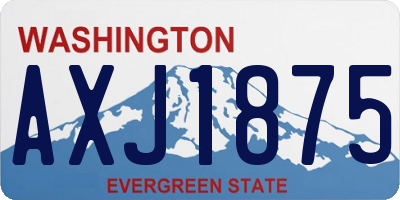 WA license plate AXJ1875