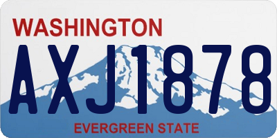 WA license plate AXJ1878