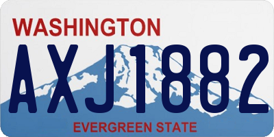 WA license plate AXJ1882
