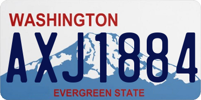 WA license plate AXJ1884