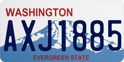 WA license plate AXJ1885