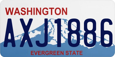 WA license plate AXJ1886