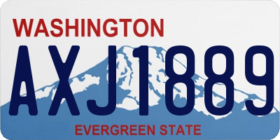 WA license plate AXJ1889