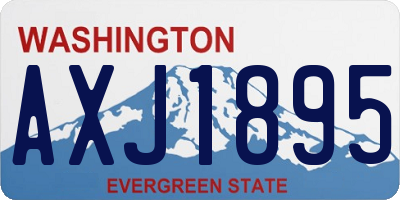 WA license plate AXJ1895