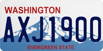 WA license plate AXJ1900