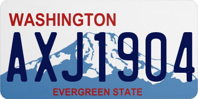 WA license plate AXJ1904