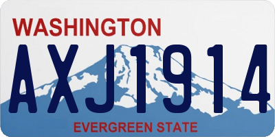 WA license plate AXJ1914
