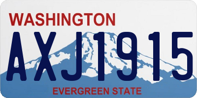 WA license plate AXJ1915