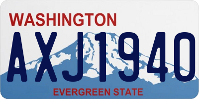 WA license plate AXJ1940