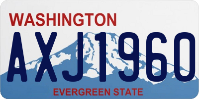WA license plate AXJ1960