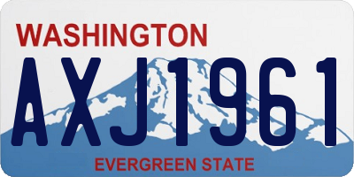 WA license plate AXJ1961