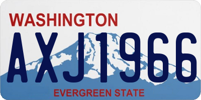 WA license plate AXJ1966