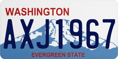 WA license plate AXJ1967