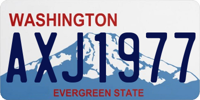 WA license plate AXJ1977