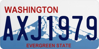 WA license plate AXJ1979