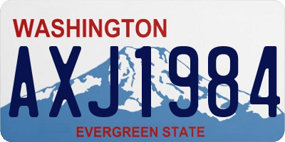 WA license plate AXJ1984