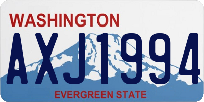 WA license plate AXJ1994