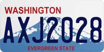 WA license plate AXJ2028