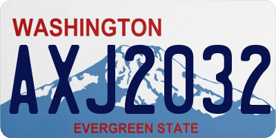 WA license plate AXJ2032