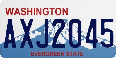 WA license plate AXJ2045