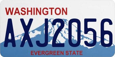WA license plate AXJ2056