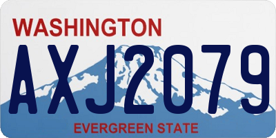 WA license plate AXJ2079