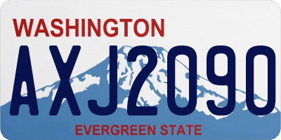 WA license plate AXJ2090