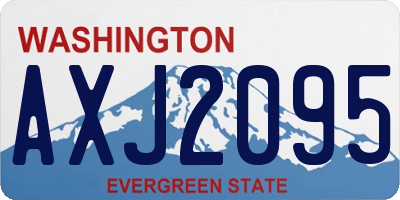 WA license plate AXJ2095