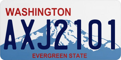 WA license plate AXJ2101