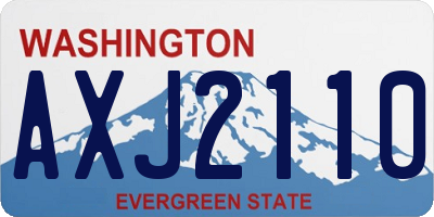 WA license plate AXJ2110